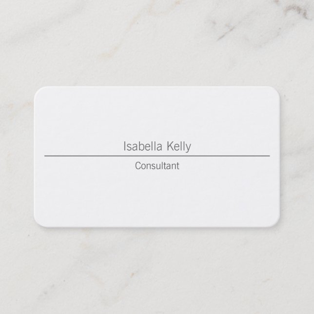 Trendy White Creative Beruflich Stylish Visitenkarte (Vorderseite)
