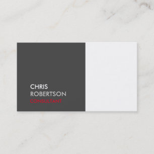 Trendy White Gray Attraktive Business Card Visitenkarte