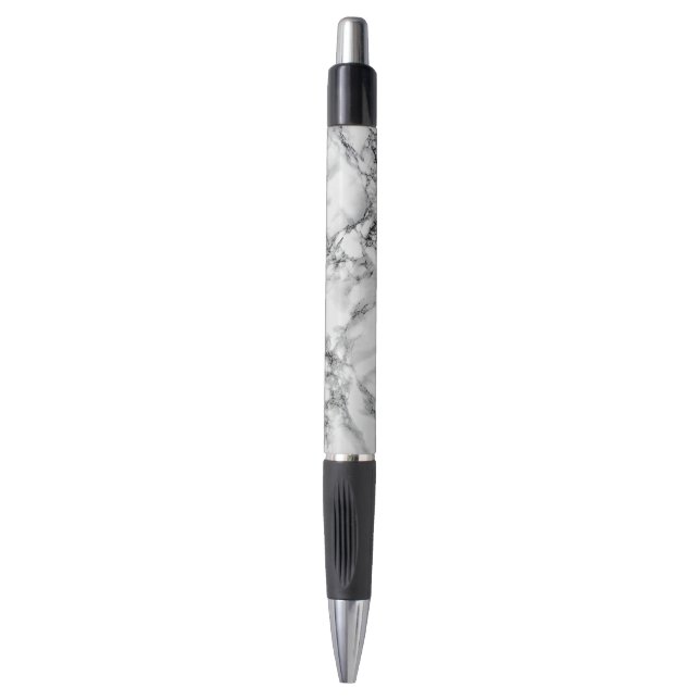 Trendy White Marble Stone Kugelschreiber (Vorderseite Vertikal)