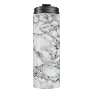 Trendy White Marble Stone Thermosbecher