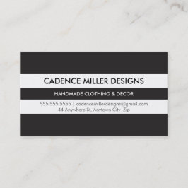 TRENDY WIDE STRIPE Modernes, minimales, fett schwa Visitenkarte
