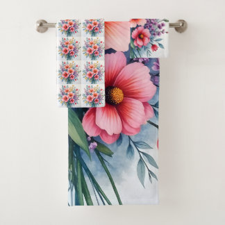 Trendy Wildflowers Beautiful Luxury Collection Badhandtuch Set
