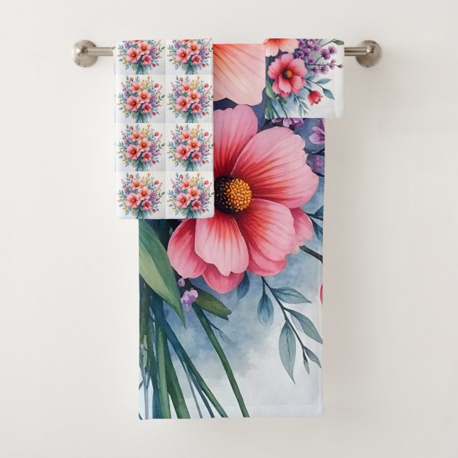 Trendy Wildflowers Beautiful Luxury Collection Badhandtuch Set (Insitu)
