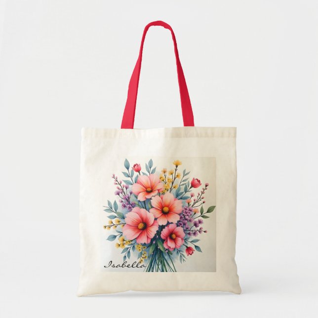 Trendy Wildflowers Beautiful Luxury Collection Tragetasche (Vorne)