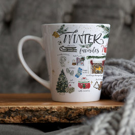 Trendy Winter Favorites | Aquarellbilder Milchtasse