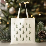 Trendy Winter | Weihnachtsbaummuster Tragetasche<br><div class="desc">Trendy Winter | Weihnachtsbaummuster</div>