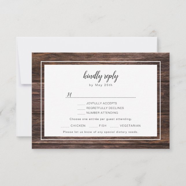 Trendy wood and Spitzenwedungen RSVP + vollständig (Vorderseite)
