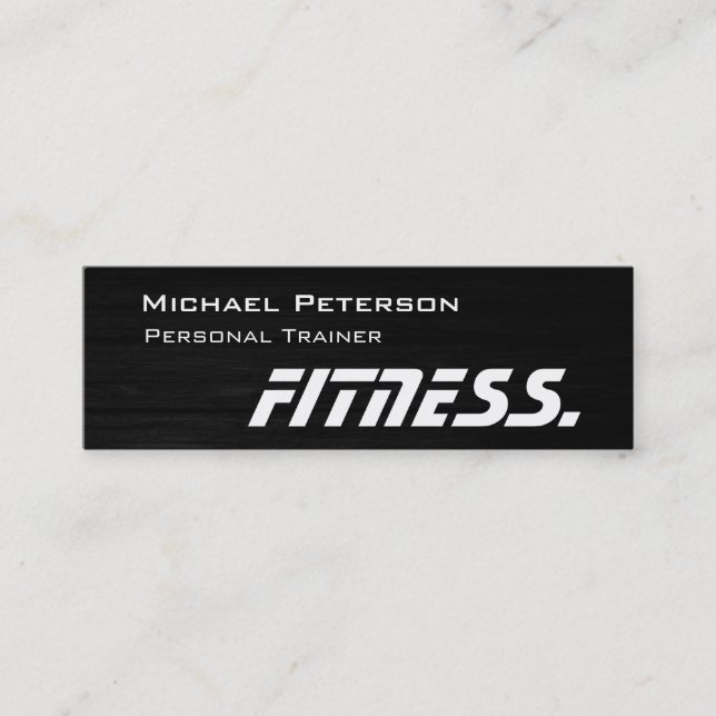 Trendy Wood Trainer Fitness Carte de visite maigre (Devant)