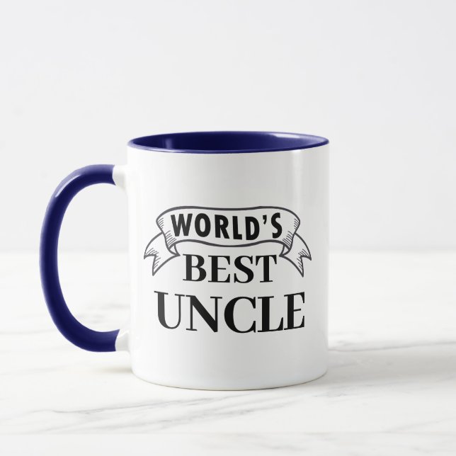 Trendy World's Best Uncle Personalisierter Geschen Tasse (Links)