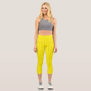 Trendy Yellow Capri Leggings für einen aktiven Leb