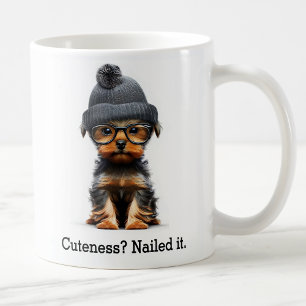 Trendy Yorkie mit Coolen Hipster Vibes Kaffeetasse