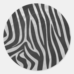 Trendy Zebra Animal Print Muster erstellt von Imag Runder Aufkleber