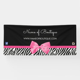 Trendy Zebra-Druck und Chic-Rosa beugen Butike 6 Banner