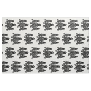 Trendy Zebra Herd auf Zebra Print Stoff