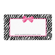 Trendy Zebra Print mit schicker, rosafarbener Bout