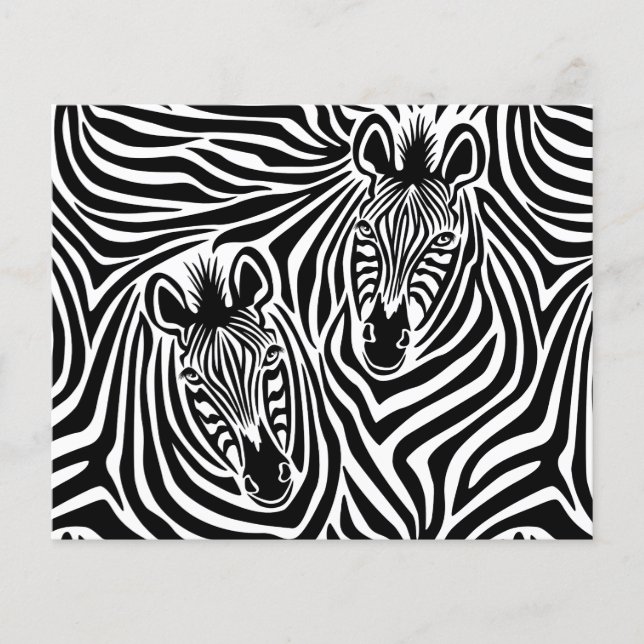 Trendy Zebra Print Schwarzweiß-Muster Flyer (Vorne)