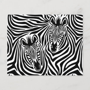 Trendy Zebra Print Schwarzweiß-Muster Flyer