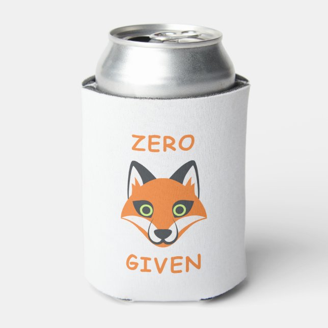Trendy Zero Fox in der Phrase Emoji Cartoon Dosenkühler (Kanne Vorderseite)