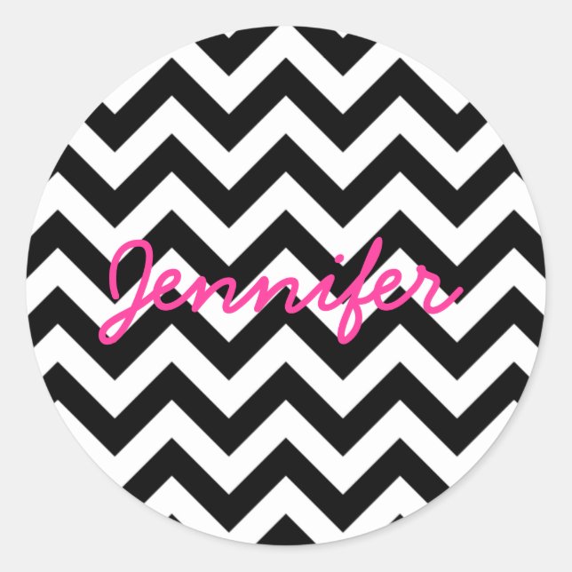Trendy Zickzack Stickers (Vorderseite)