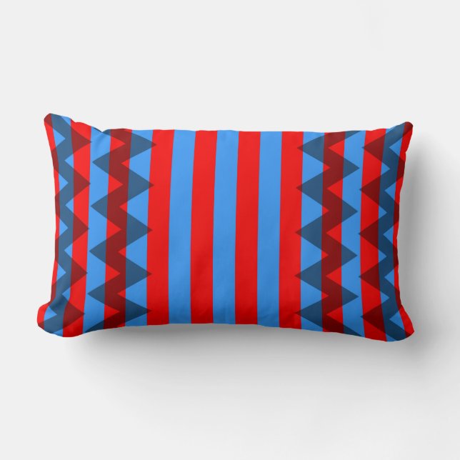 Trendy Zickzack Stripes Muster #19 Lendenkissen (Vorderseite)