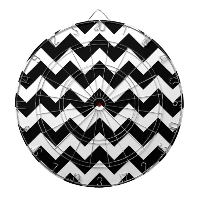 Trendy Zickzack Zigzag Muster 2 Dartscheibe (vorne)