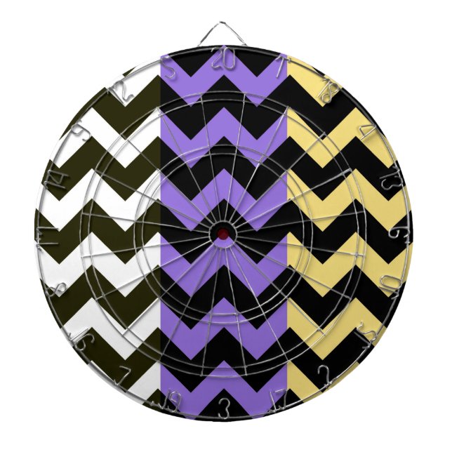 Trendy Zickzack Zigzag Muster 7 Dartscheibe (vorne)