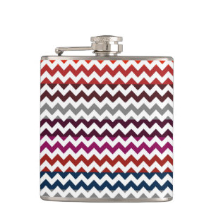 Trendy Zickzack Zigzag Pattern Flachmann