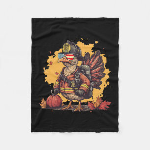 Trendyz Design Herren Thanksgiving Firefighter - B Fleecedecke