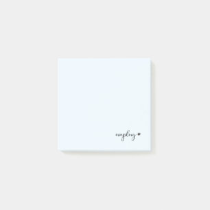 Trennen Sie das Plug-In mit Skripttext und Stromka Post-it Klebezettel