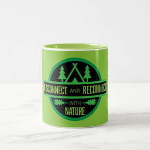 Trennen und Wiederanschließen der Natur Zweifarbige Tasse