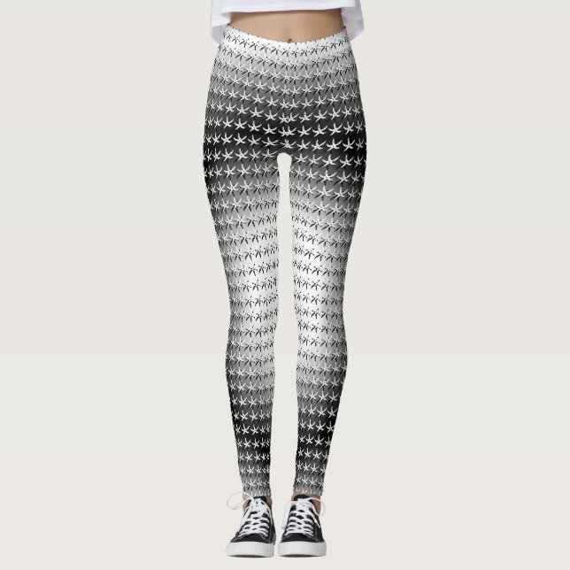 Trennen von Schwarz-Stern-Muster Leggings (Vorderseite)