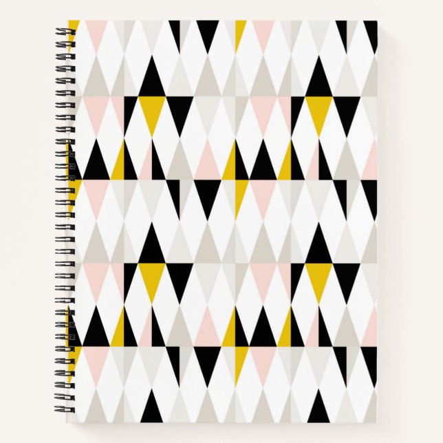 Trenngeometrisches Dreiecksmuster Notizbuch (Vorderseite)
