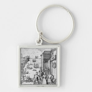 Trennung von Columbus mit Ferdinand und Schlüsselanhänger
