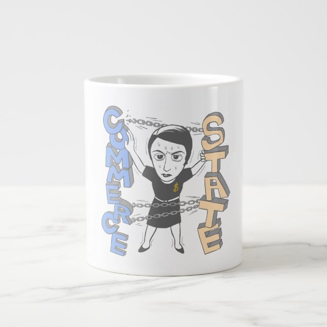 Trennung von Handel und Staat Jumbo-Tasse (Vorderseite)