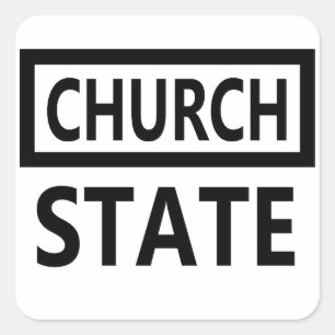Trennung von Kirche und Staat - 1. Änderung Quadratischer Aufkleber