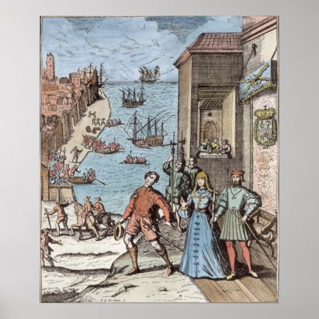 Trennung von Kolumbus und Ferdinand und Poster (Vorne)