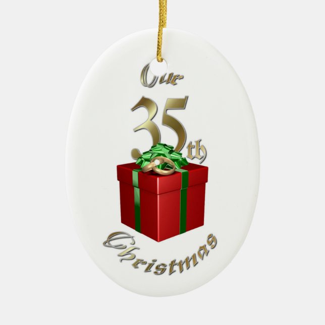 Trente-cinquième ornement marié de Noël (Devant)