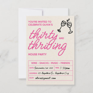 Trente et prospère 30e anniversaire Invitation