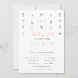 Trente Martini Jalon Anniversaire Invitation