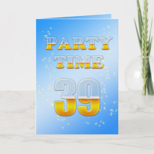 trente-neuvième invitation de fête d'anniversaire