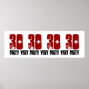 Trente-trente 30 Anniversaire Poster de la fête Gr