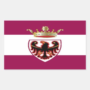 Trentino (Italien) Flagge Rechteckiger Aufkleber