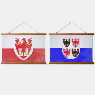 Trentino-Sudtirol und Südtirol Wandteppich Mit Holzrahmen