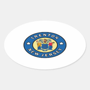 Trenton New Jersey Ovaler Aufkleber