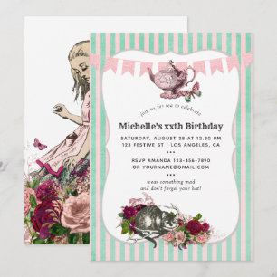 Treny Any Event Alice im Wunderland Tee Party Einladung