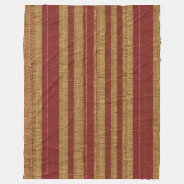 Treny Burgundy Gold Luxury Linen Collection Fleecedecke (Vorderseite)
