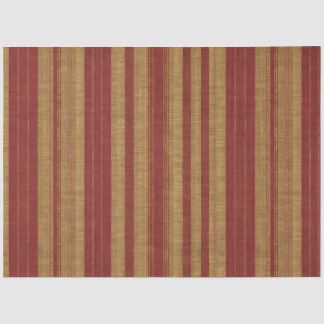 Treny Burgundy Gold Luxury Linen Collection Seidenpapier (Vorderseite)