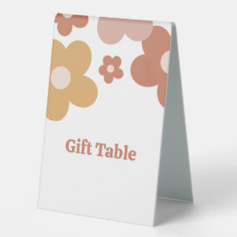 Treny Retro Daisies Girl Birthday Tischaufsteller