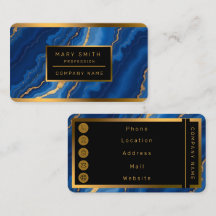 Treny Royal Blue Gold Marble Collection