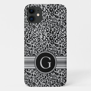 Treny Silver Leopard Muster und Monogramm Case-Mate iPhone Hülle